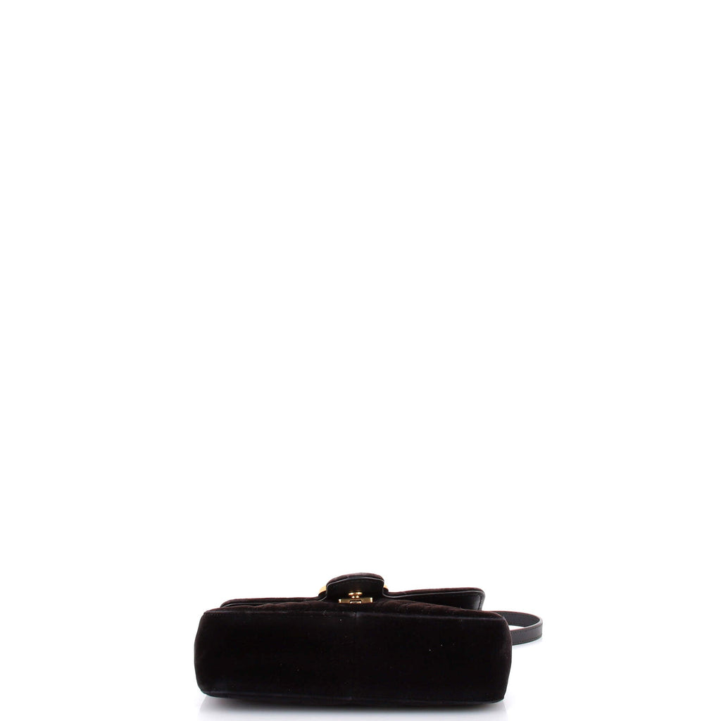 GG Marmont Flap Bag Matelasse Velvet Mini