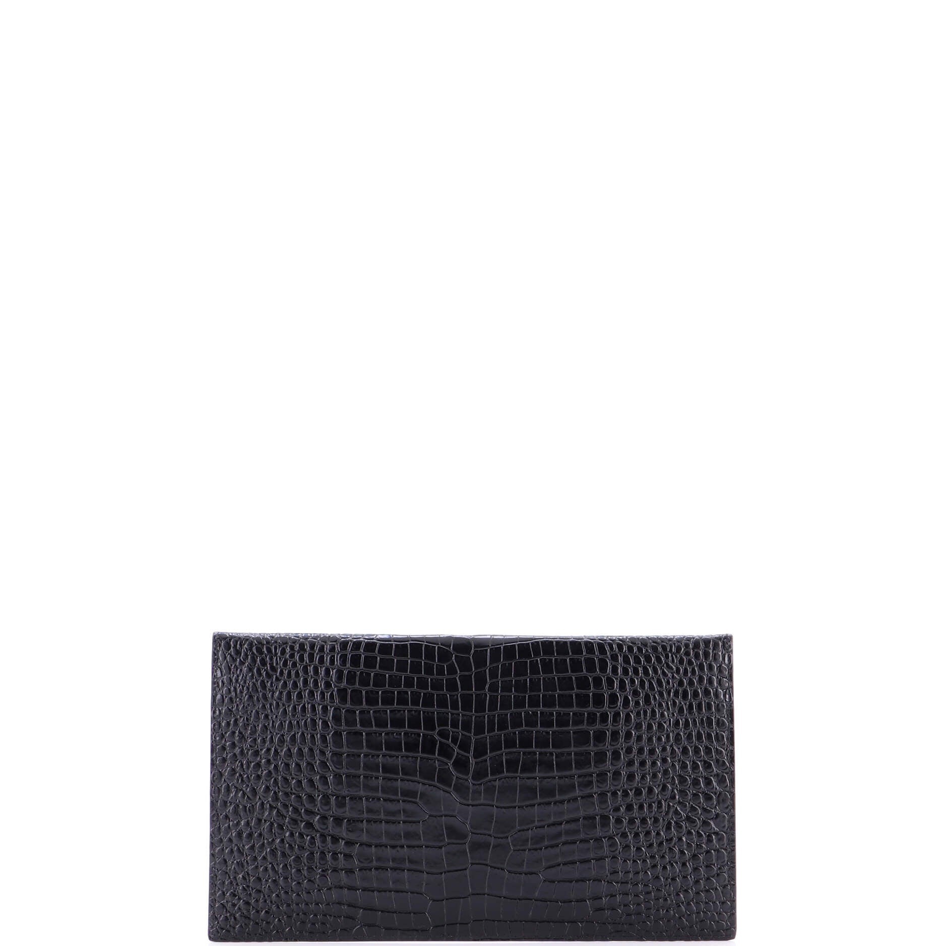 Uptown Pouch Crocodile Embossed Leather