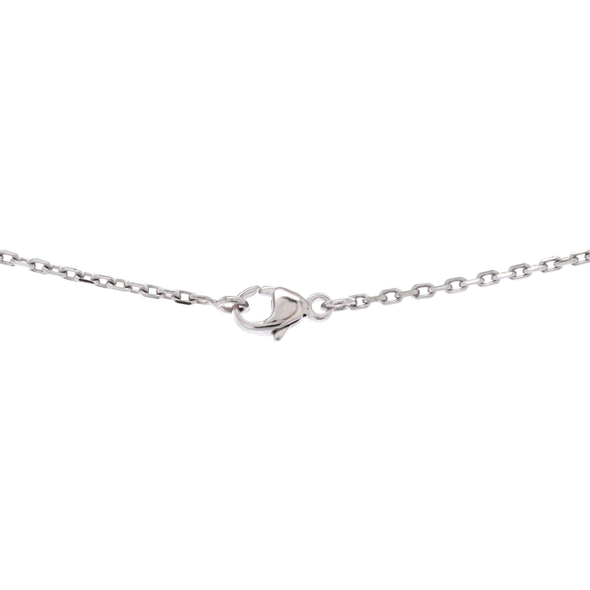 Pop H Pendant Chain Necklace Metal and Enamel Mini