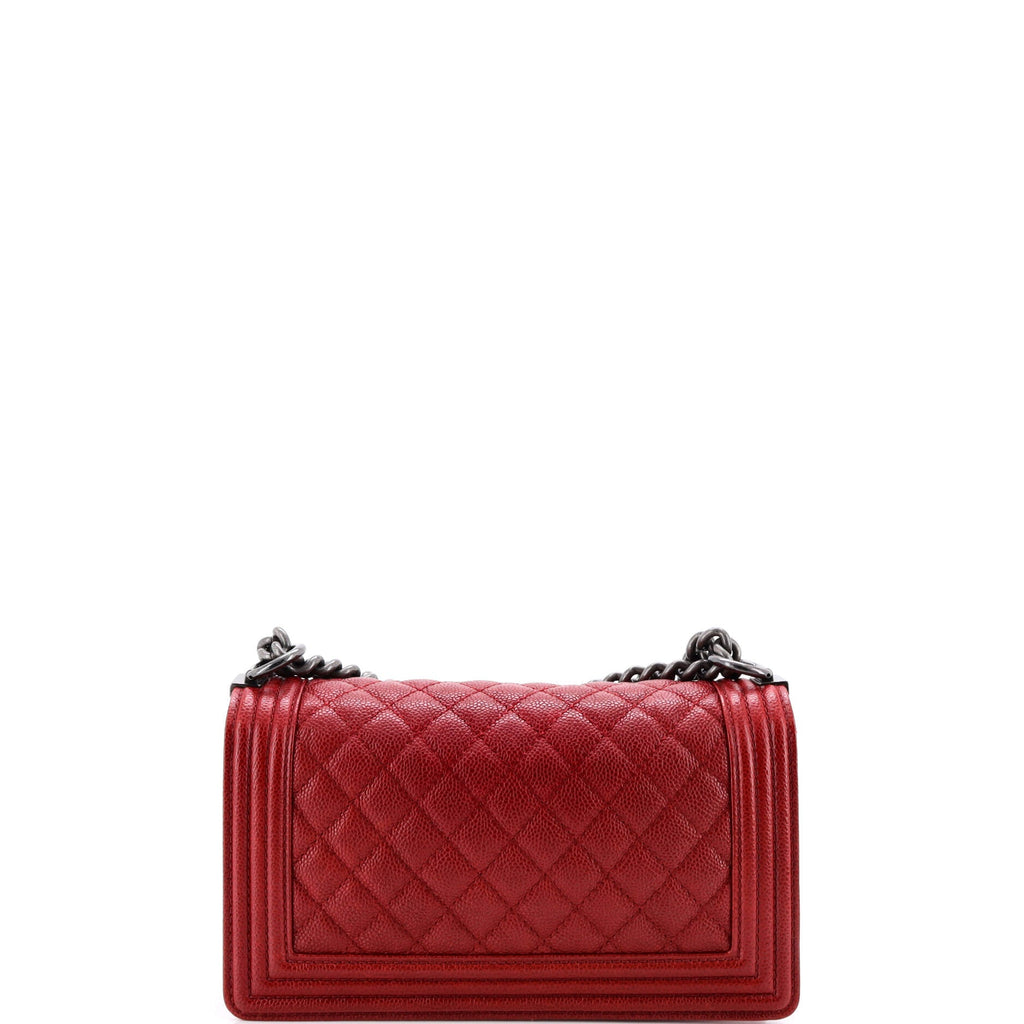 Boy Flap Bag Quilted Caviar Old Medium