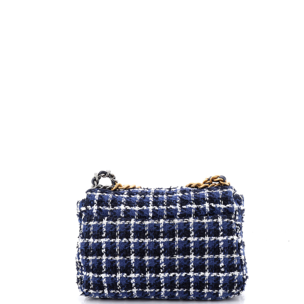 19 Flap Bag Quilted Tweed Medium