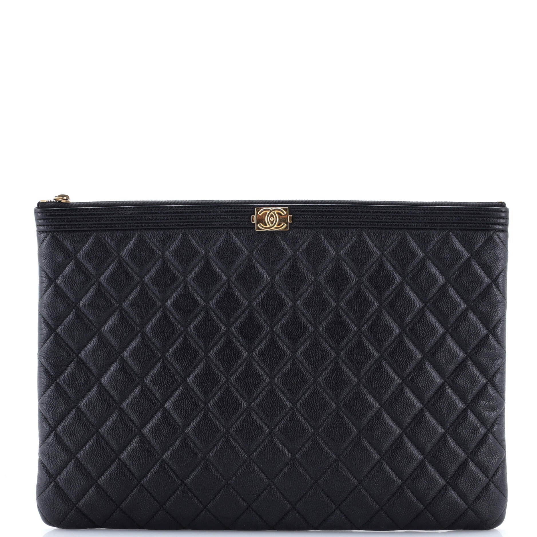 Boy O Case Clutch Quilted Caviar Large
