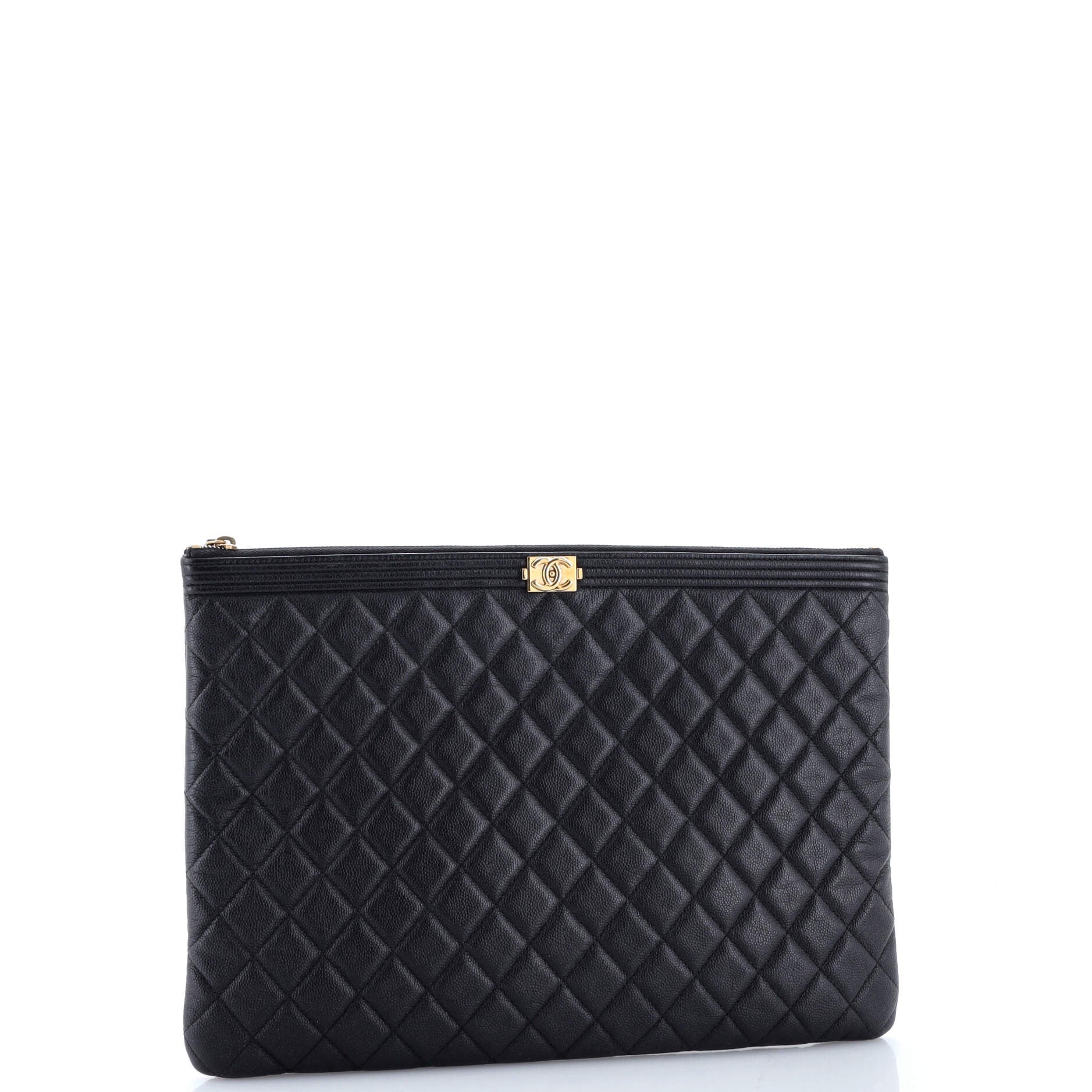 Boy O Case Clutch Quilted Caviar Large