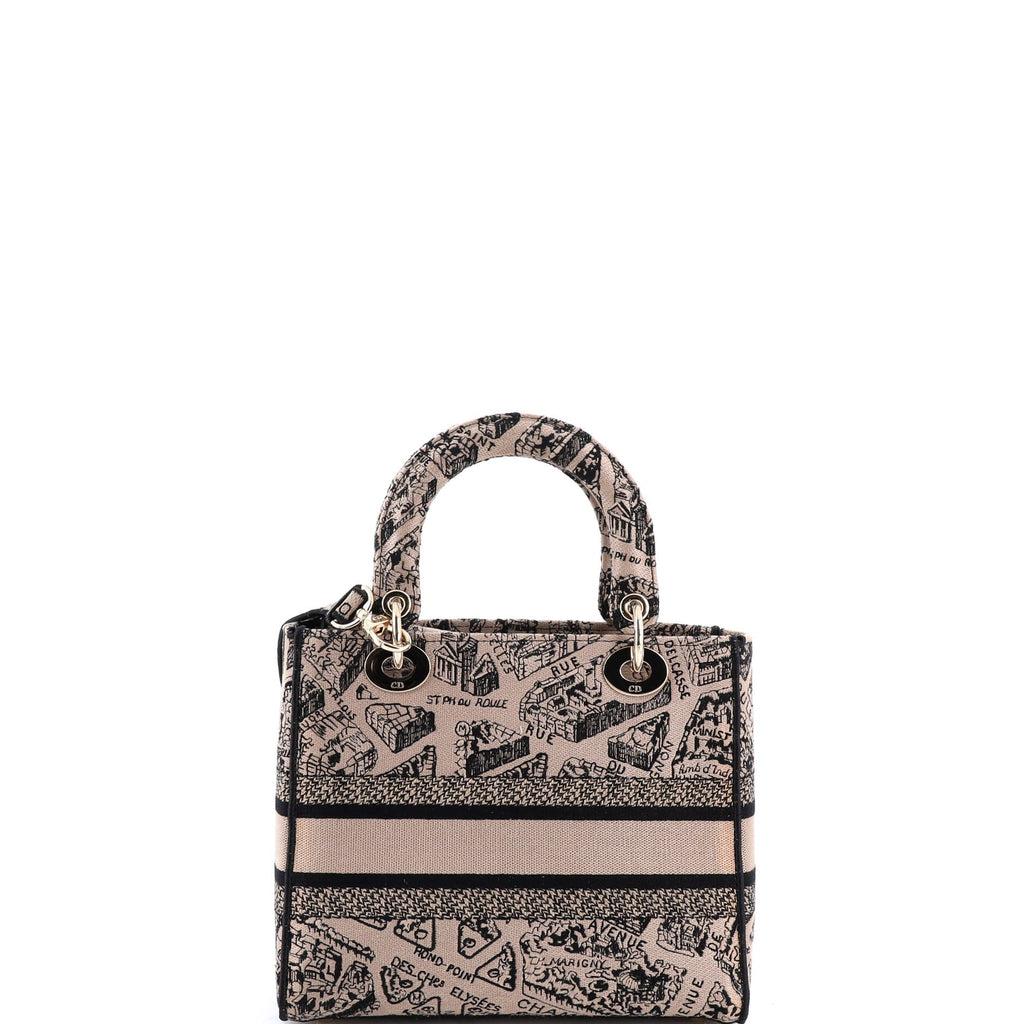 Lady D-Lite Bag Embroidered Canvas Medium