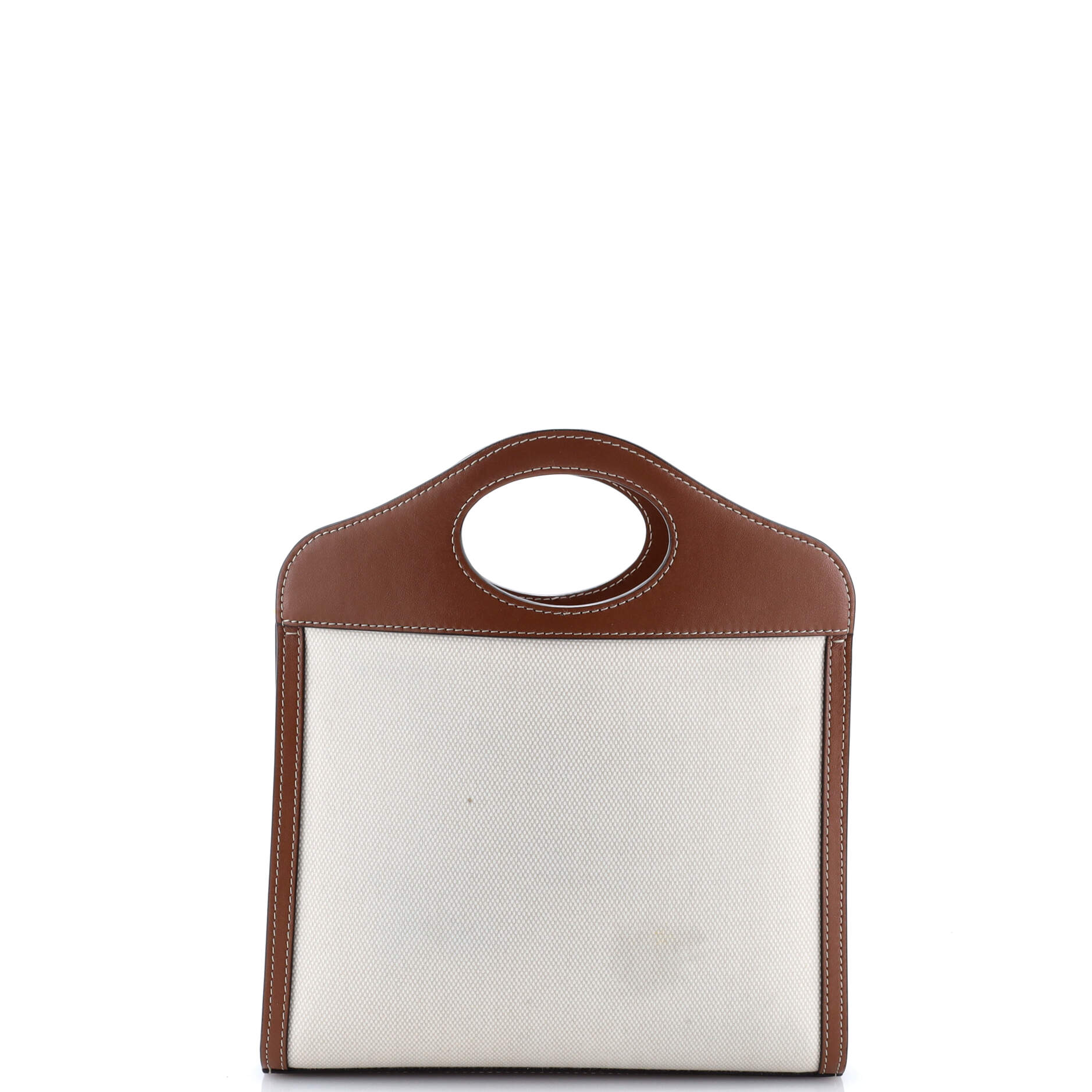 Logo Pocket Tote Canvas with Leather Mini