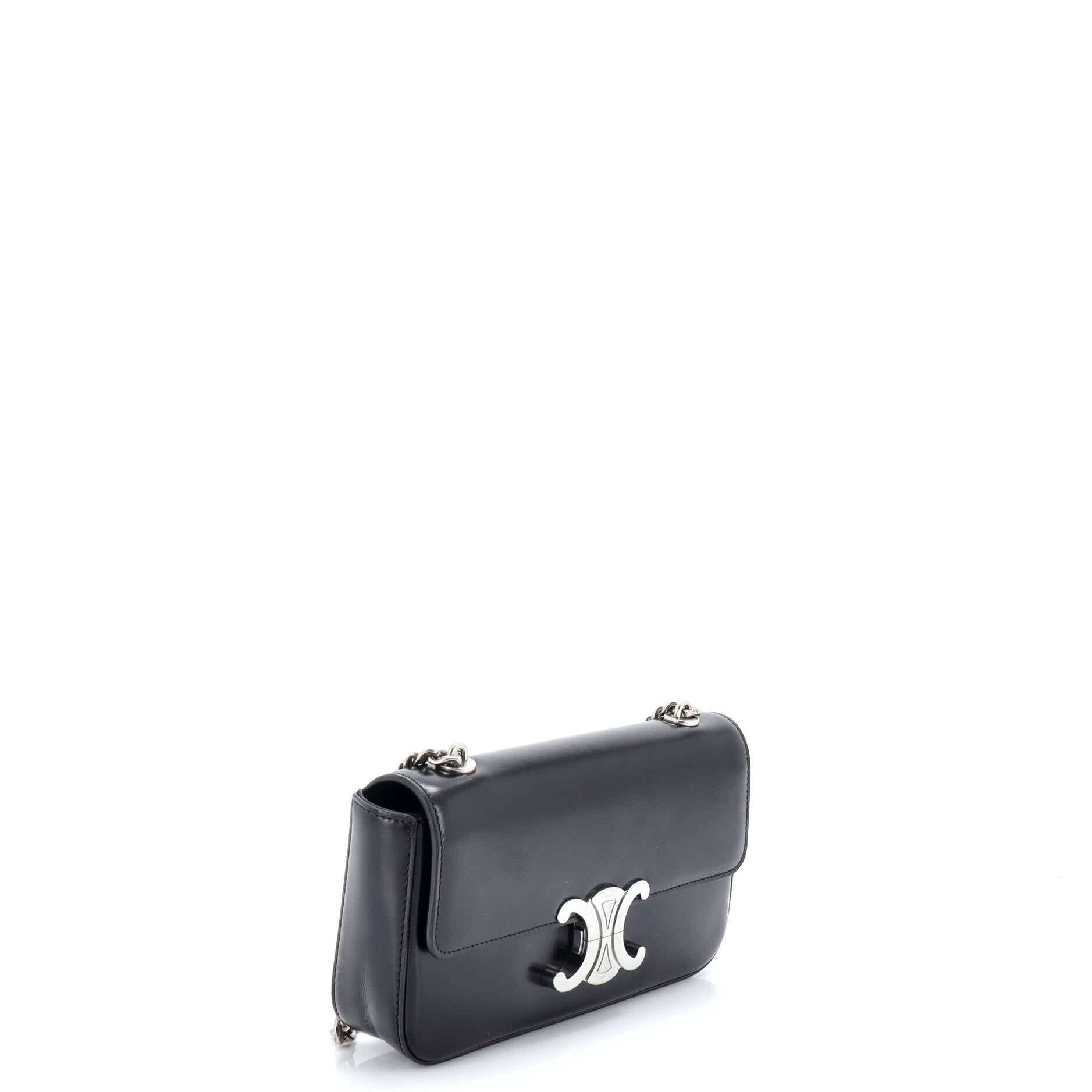 Triomphe Chain Shoulder Bag Leather Small