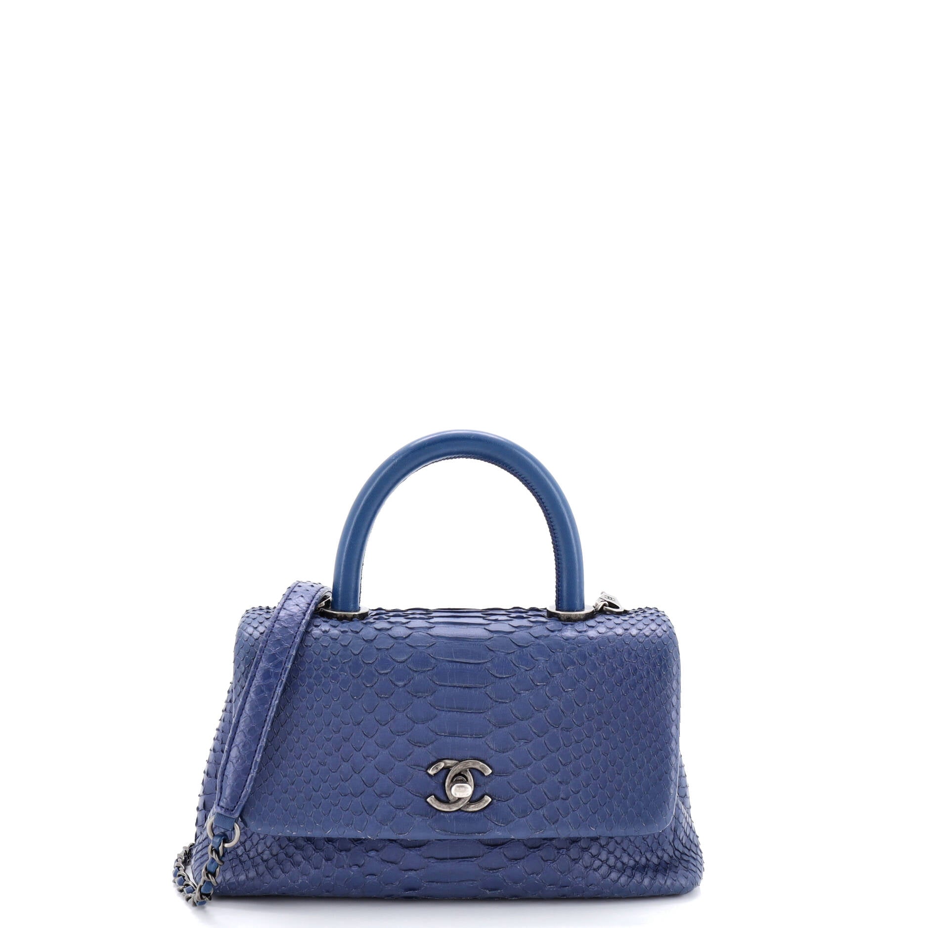 Coco Top Handle Bag Python Mini