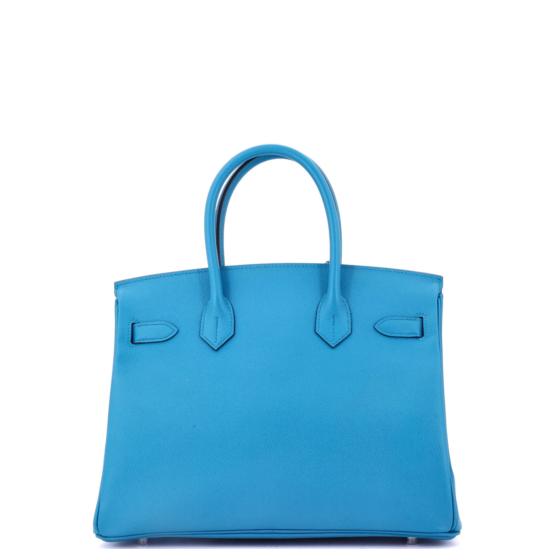 Birkin Handbag Bleu Zanzibar Epsom with Palladium Hardware 30