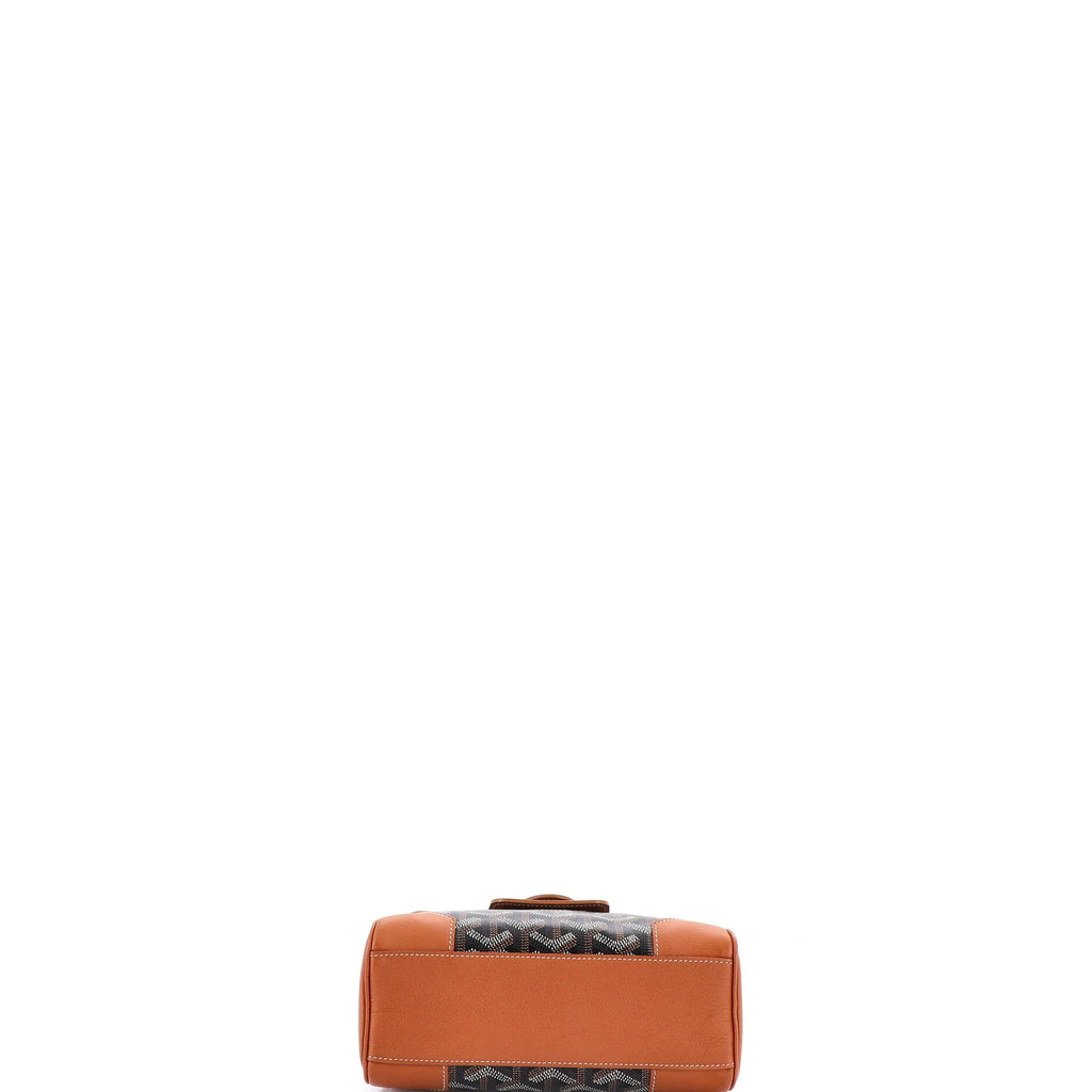 Saigon Top Handle Bag Coated Canvas with Leather Mini