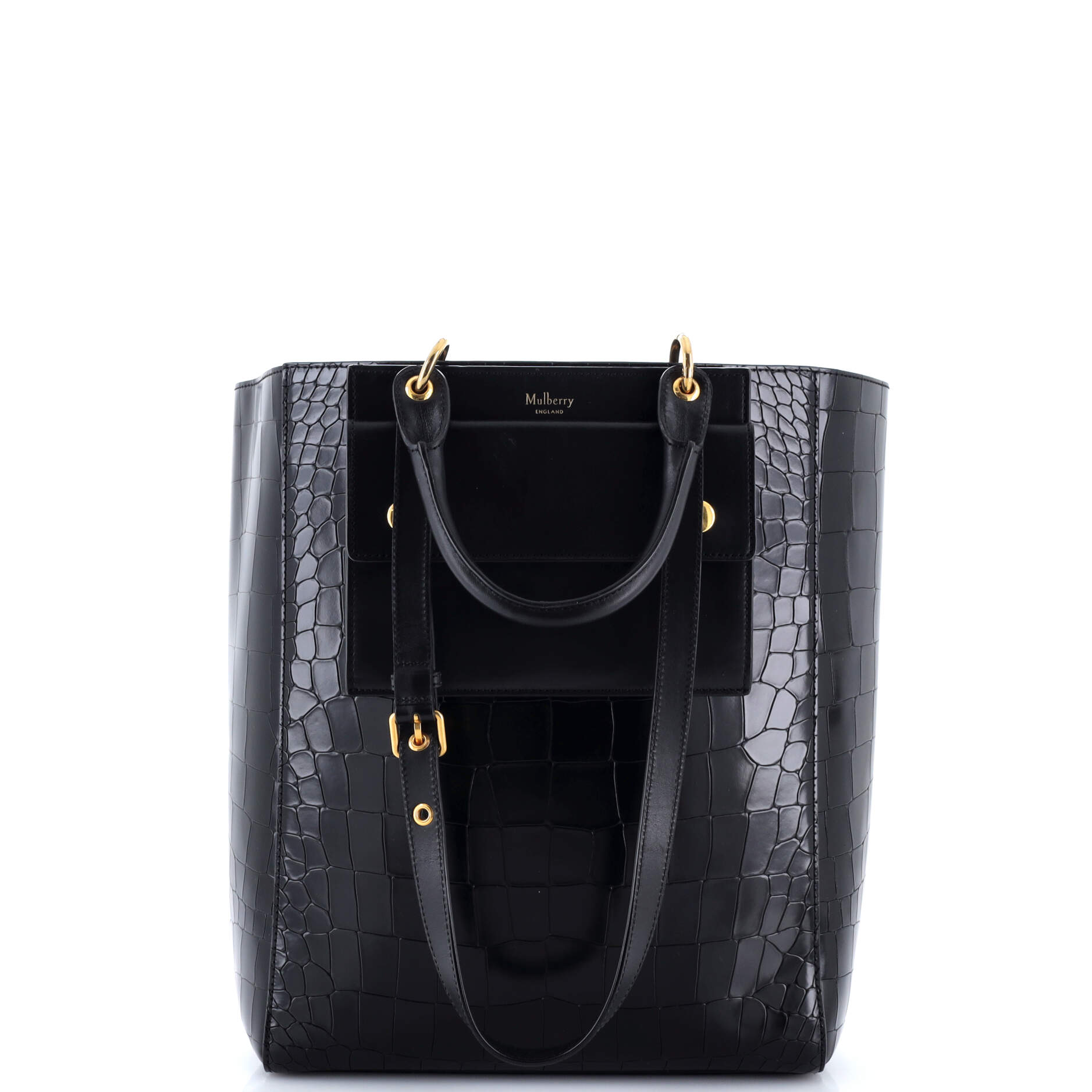 Maple Tote Crocodile Embossed Leather Medium