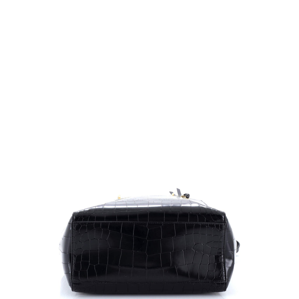 Maple Tote Crocodile Embossed Leather Medium