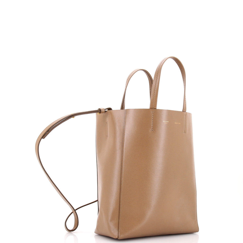 Vertical Cabas Tote Grained Calfskin Small