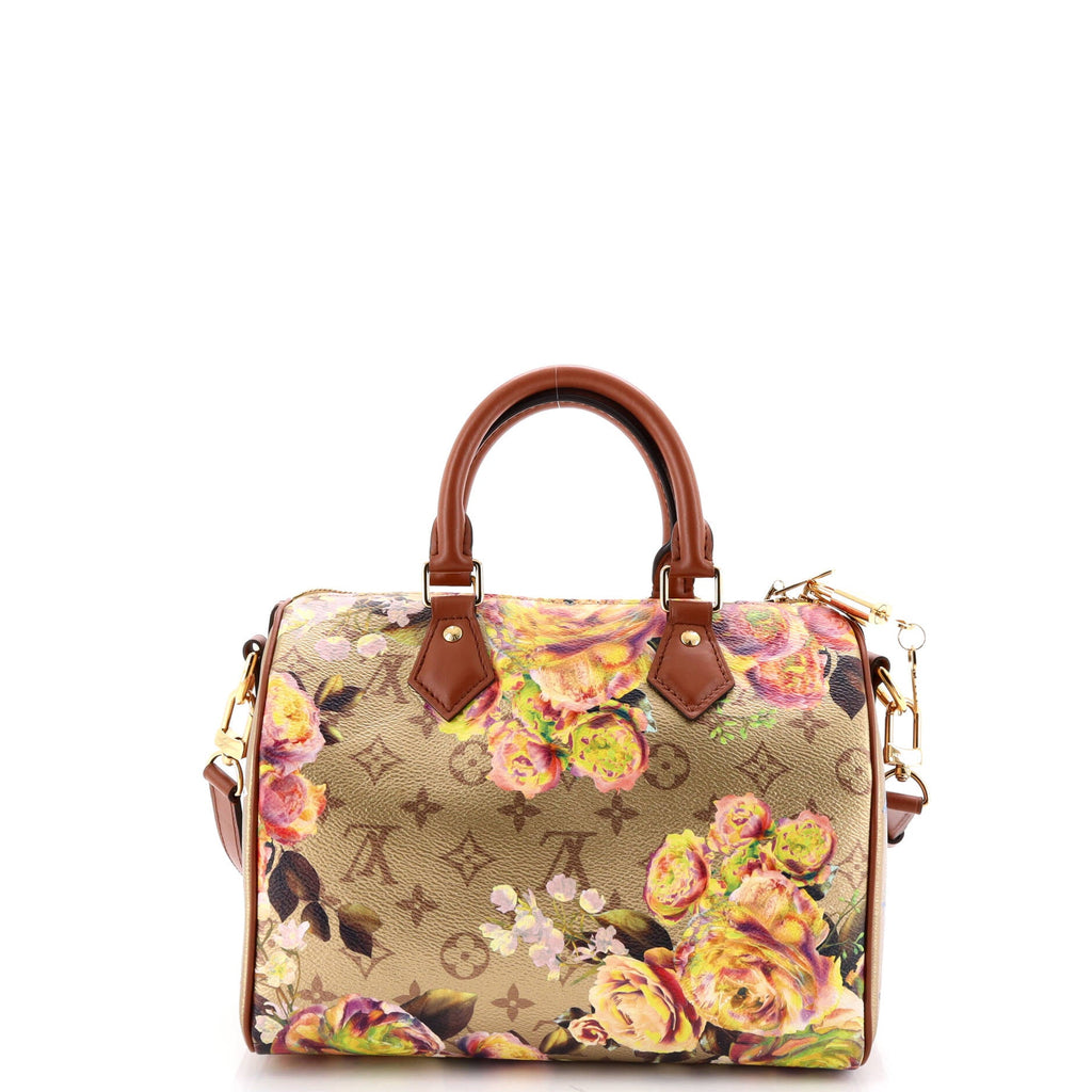 Speedy Bandouliere Bag Limited Edition Flowers Monogram Canvas 25