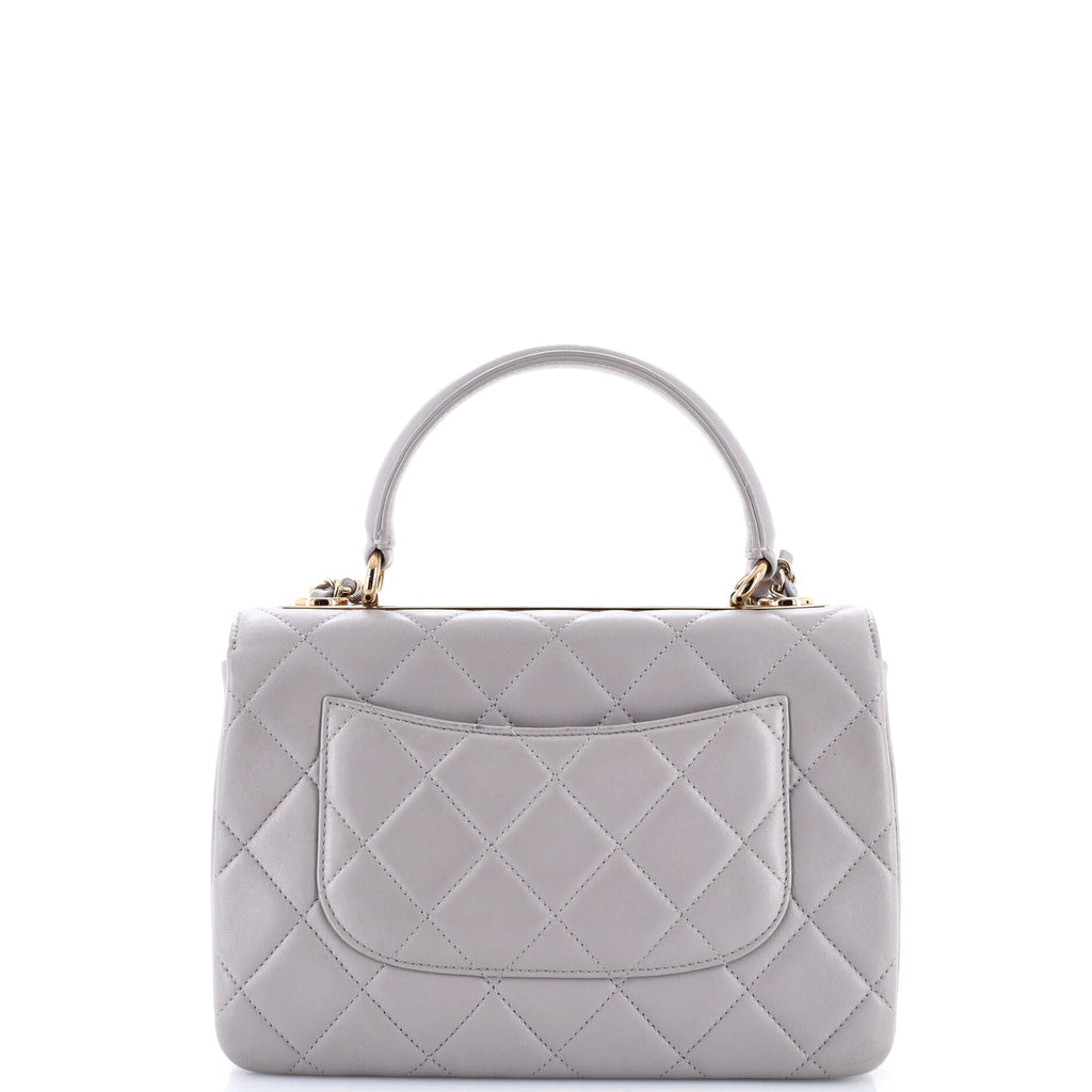 Trendy CC Top Handle Bag Quilted Lambskin Medium