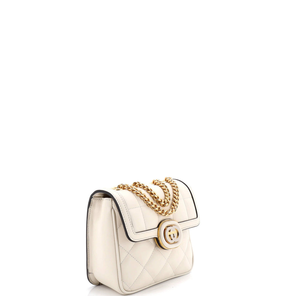 Deco Chain Flap Bag Mixed Matelasse Leather Mini