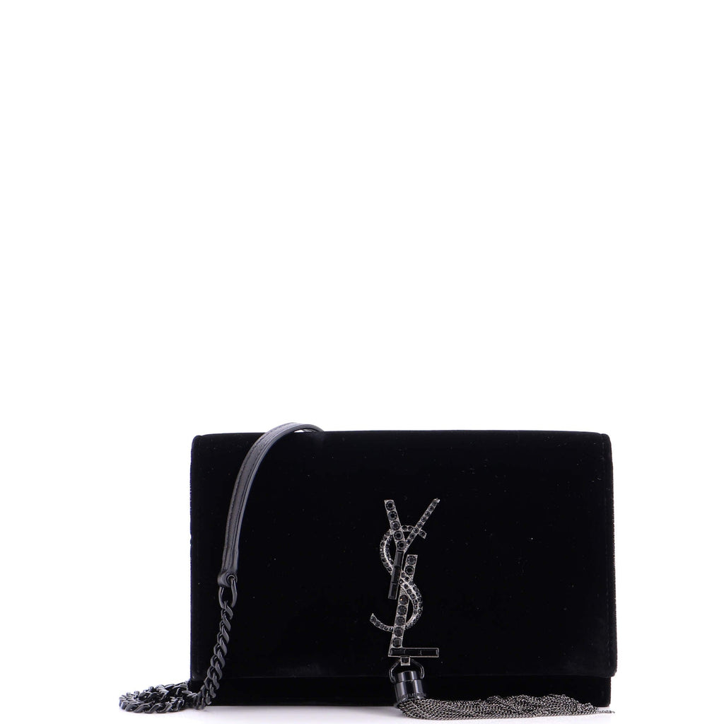 Classic Monogram Tassel Chain Wallet Velvet
