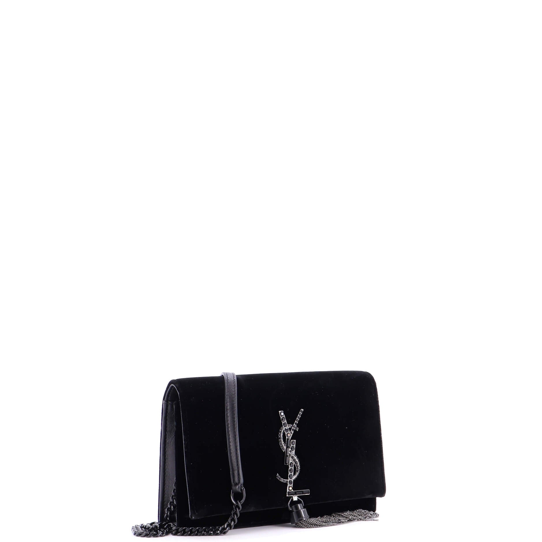 Classic Monogram Tassel Chain Wallet Velvet