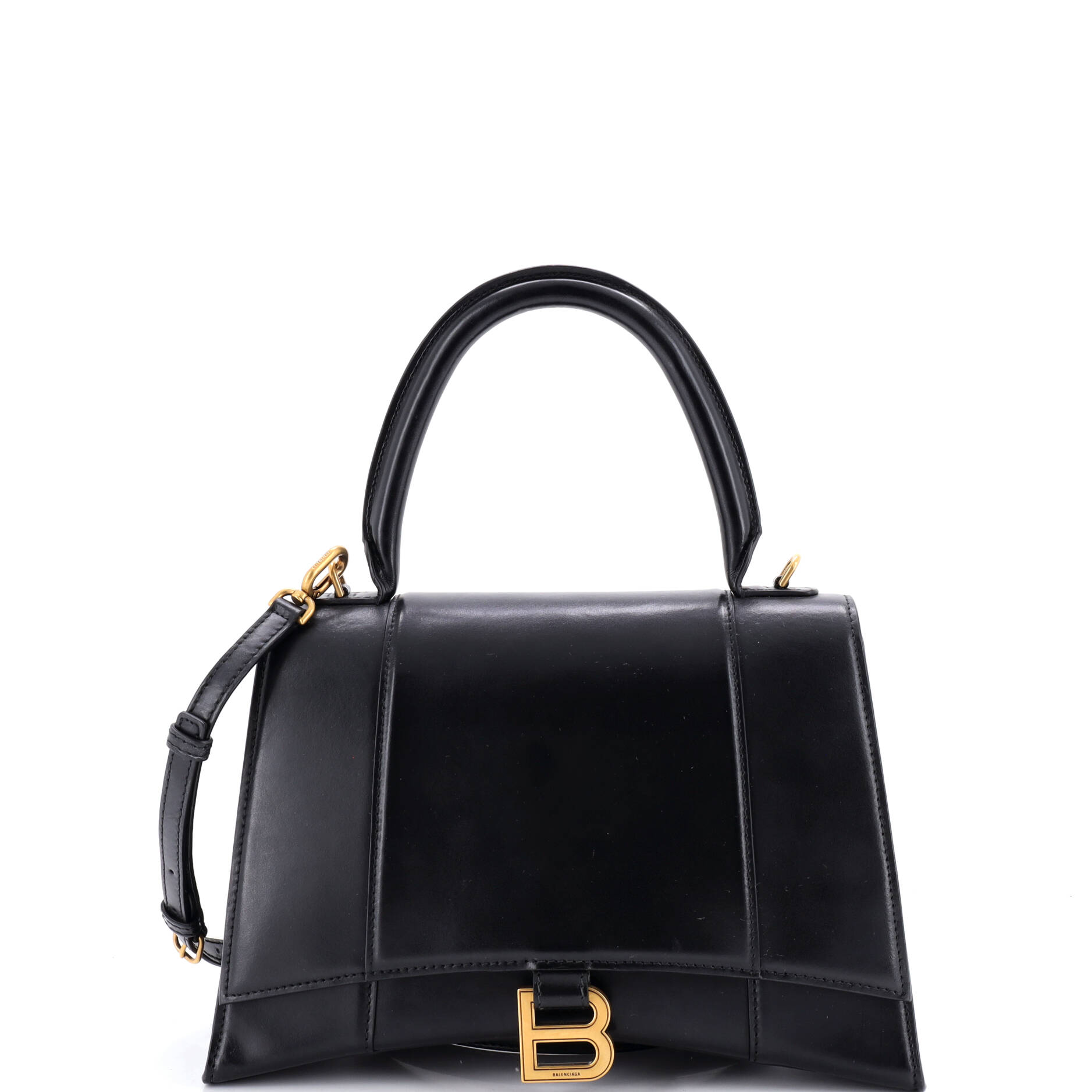 Hourglass Top Handle Bag Leather Medium