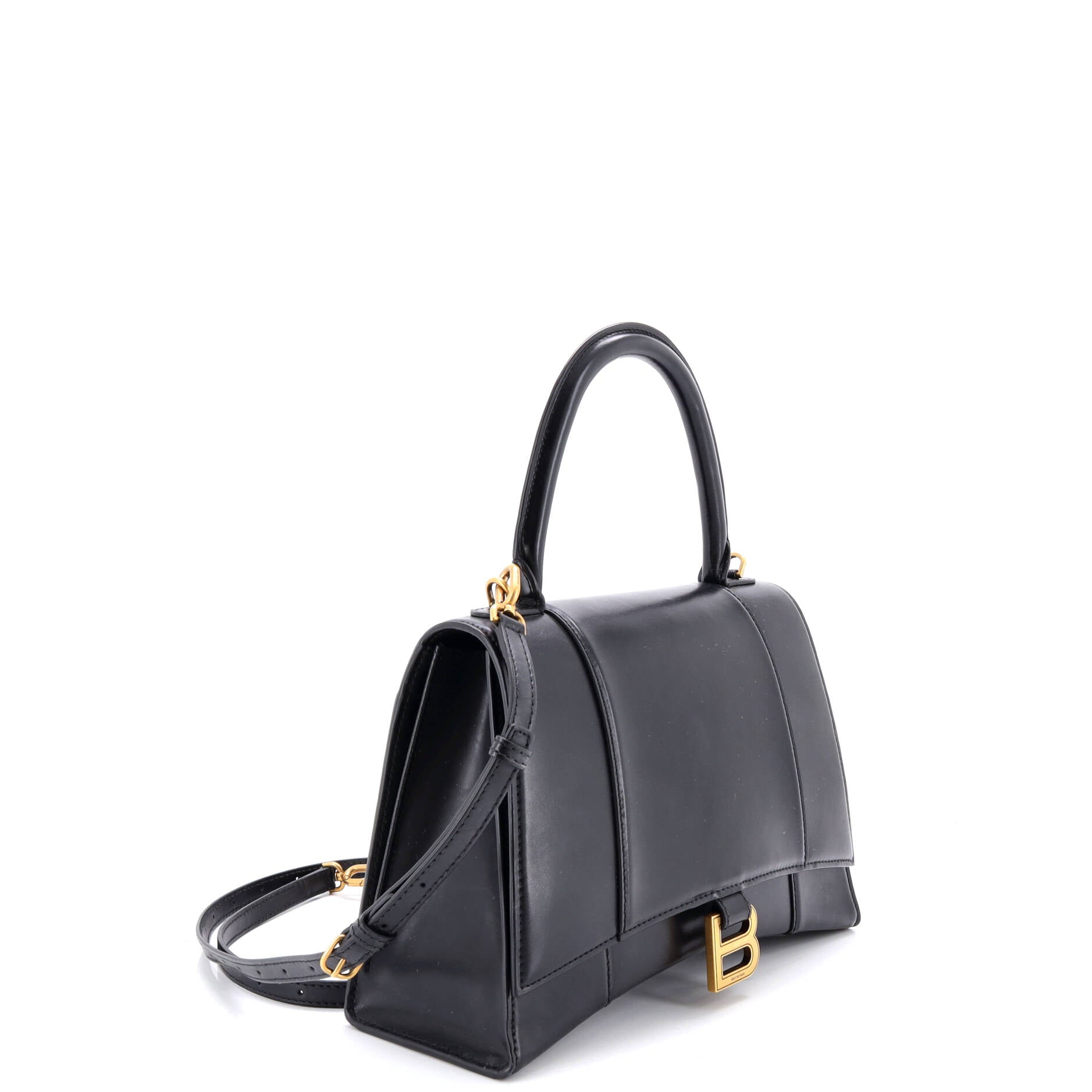 Hourglass Top Handle Bag Leather Medium