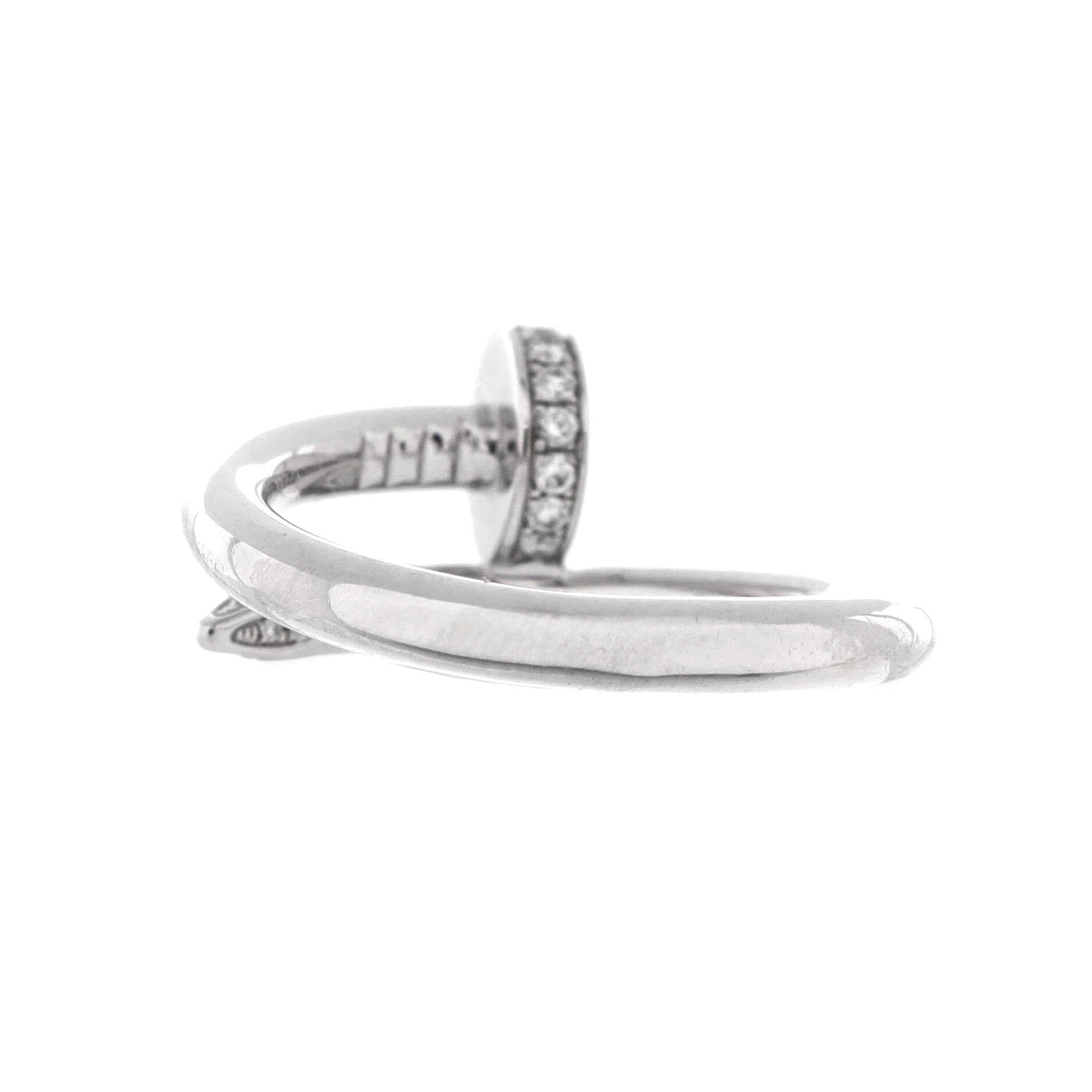 Juste un Clou Ring 18K White Gold with Diamonds