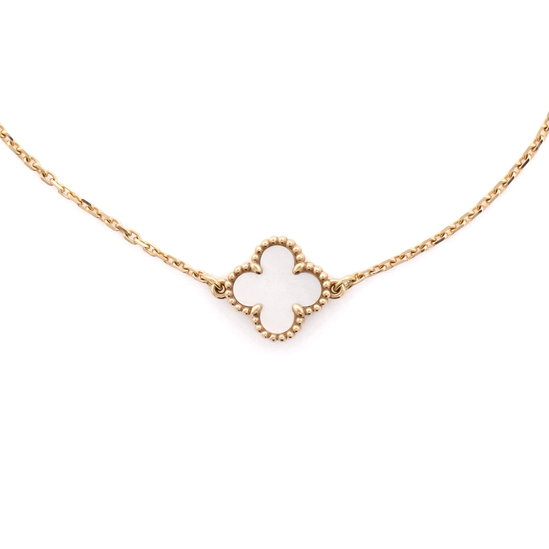 Sweet Alhambra Bracelet 18K Yellow Gold and Mother of Pearl
