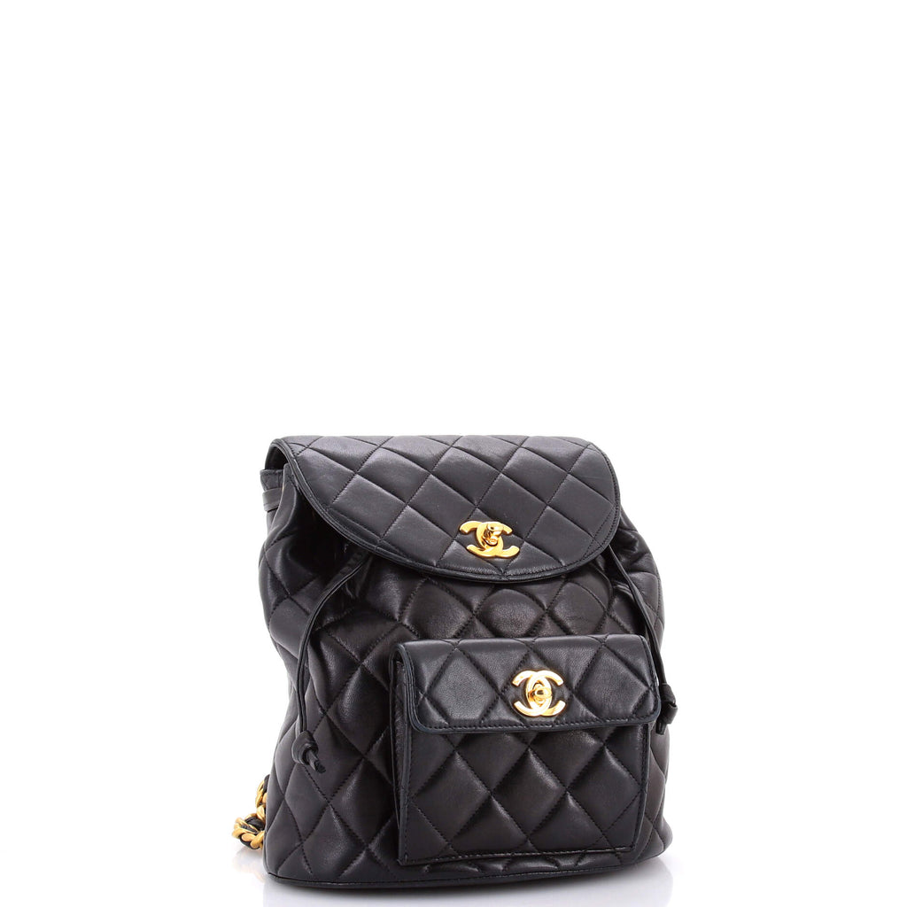 Vintage CC Pocket Backpack Quilted Lambskin Small