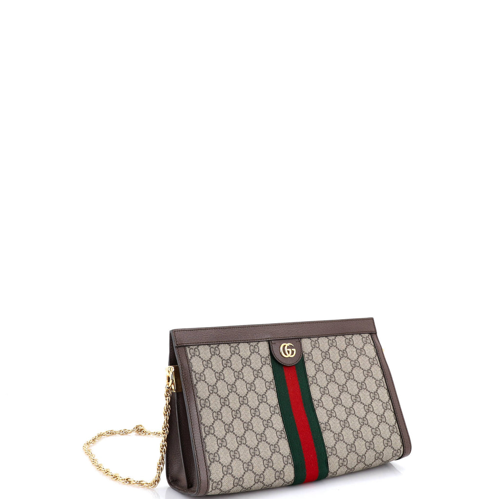 Ophidia Chain Shoulder Bag GG Coated Canvas Medium