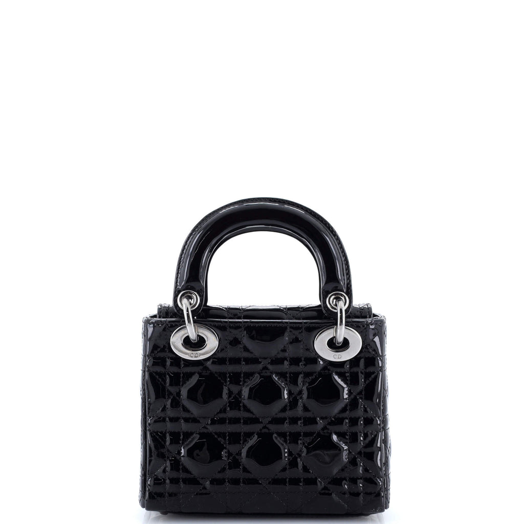 Lady Dior Bag Cannage Quilt Patent Mini