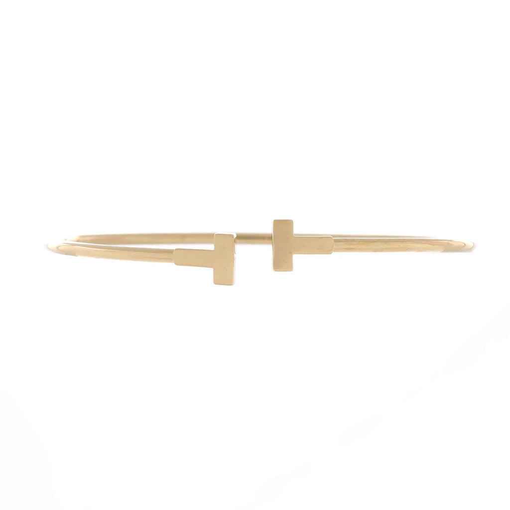 T Wire Bracelet 18K Yellow Gold Narrow