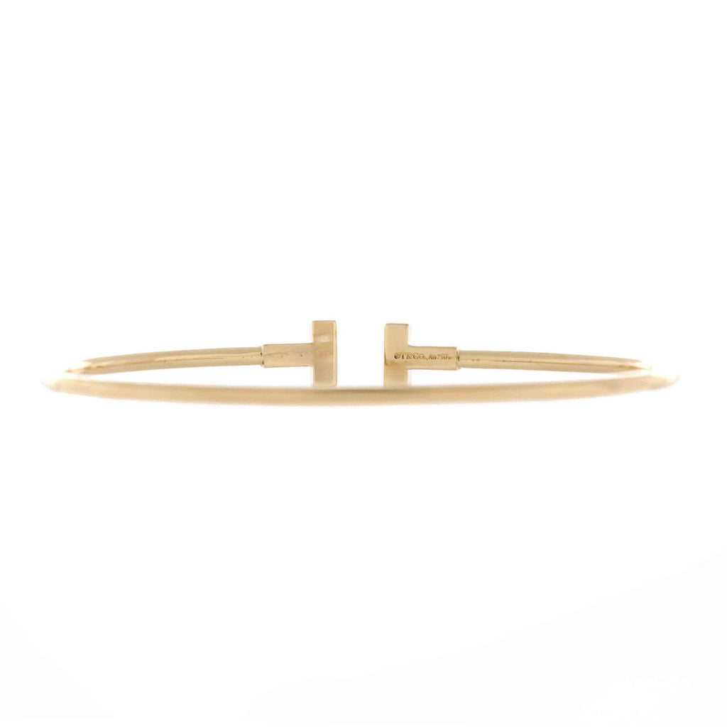 T Wire Bracelet 18K Yellow Gold Narrow