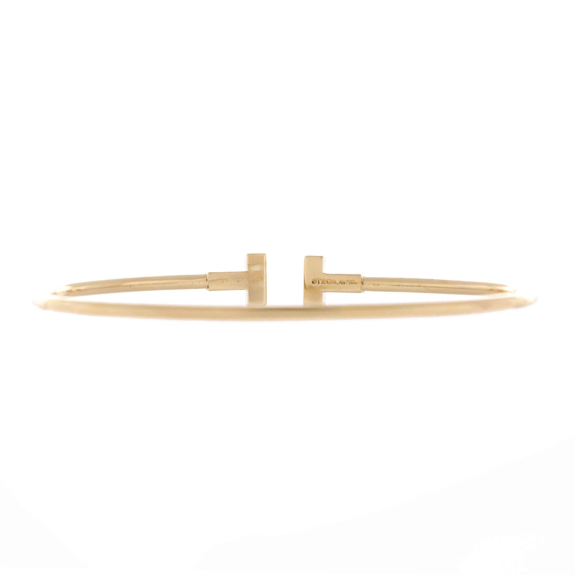 T Wire Bracelet 18K Yellow Gold Narrow