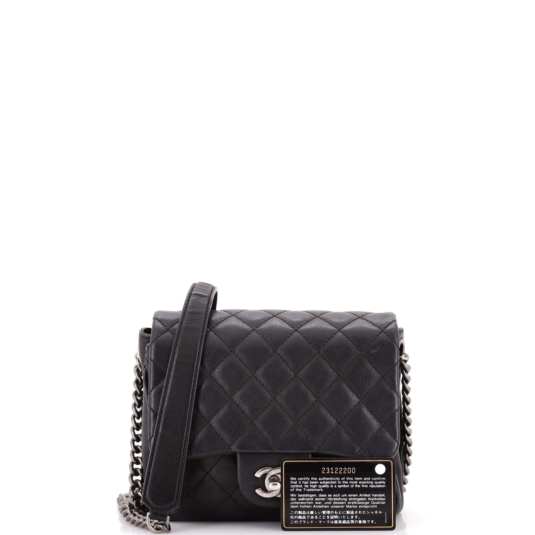 Rock in Rome Flap Bag Quilted Caviar Small