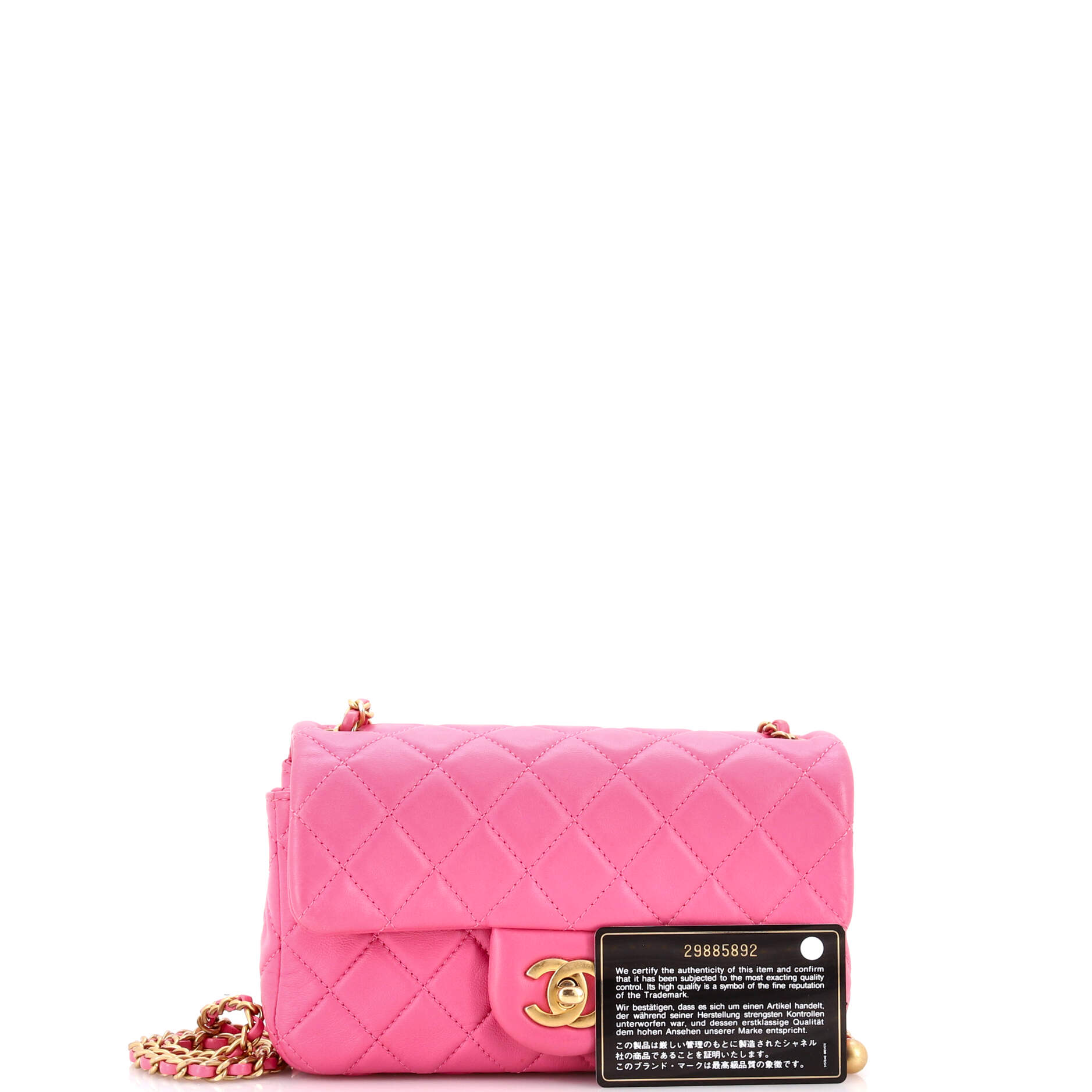 Pearl Crush Flap Bag Quilted Lambskin Mini