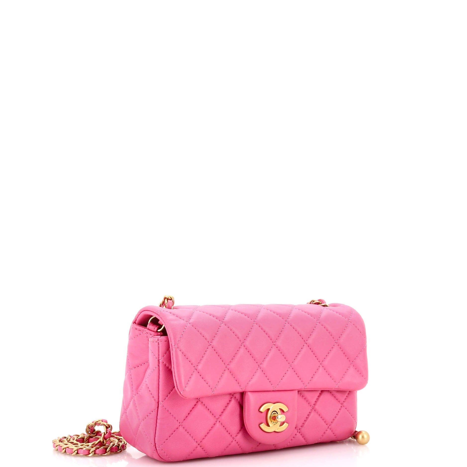 Pearl Crush Flap Bag Quilted Lambskin Mini