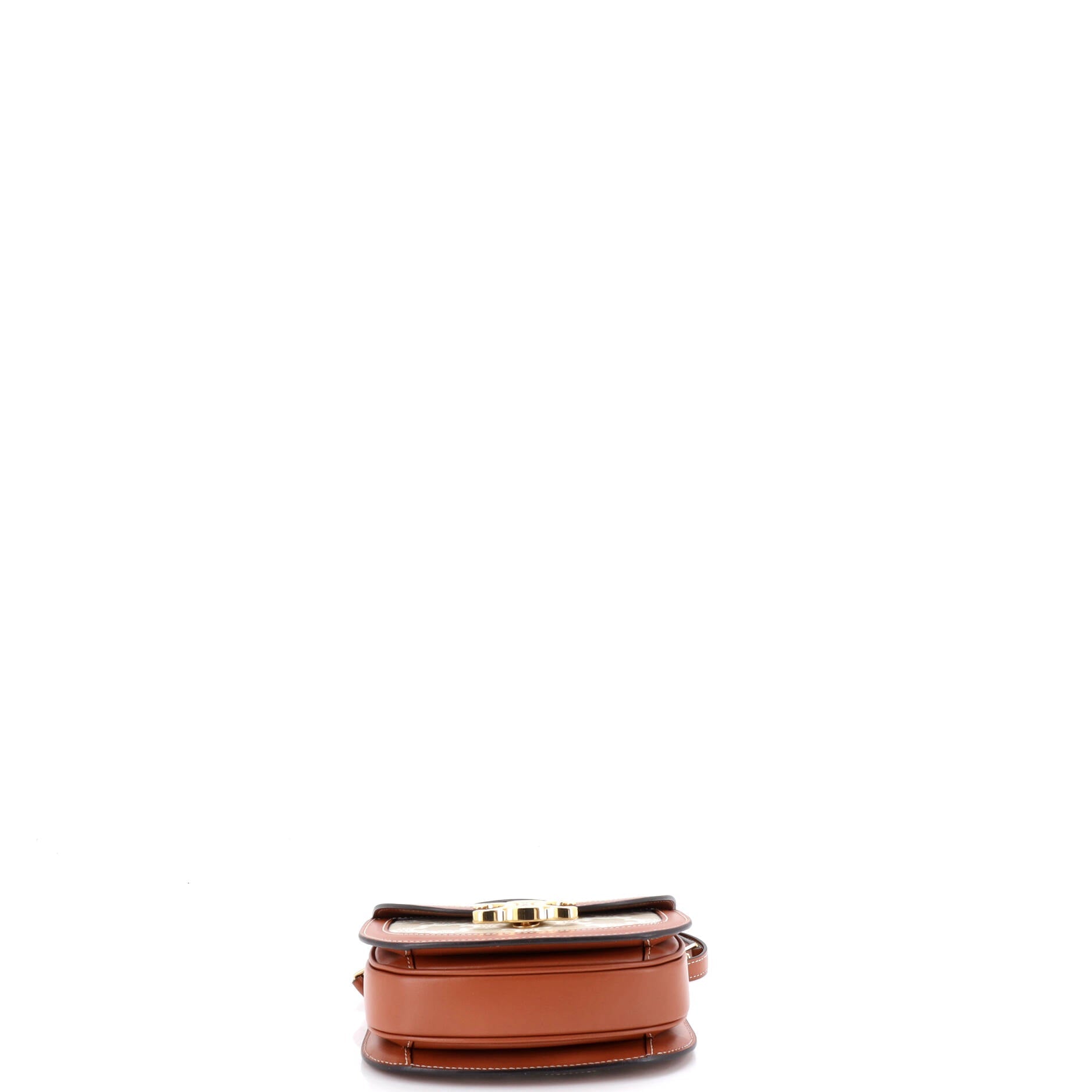Triomphe Besace Clea Top Handle Flap Bag Triomphe Coated Canvas Mini