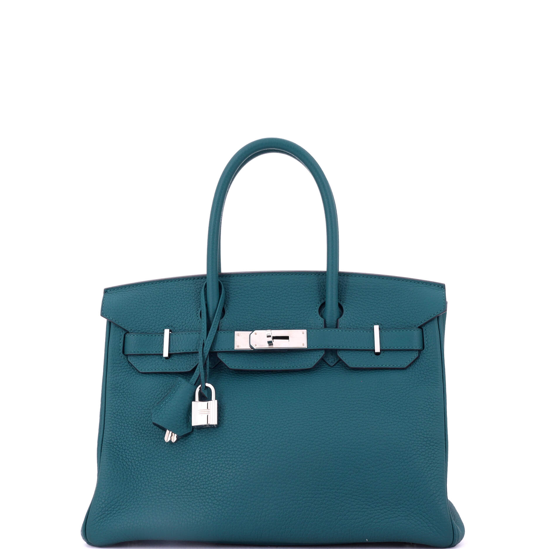 Birkin Handbag Vert Bosphore Togo with Palladium Hardware 25