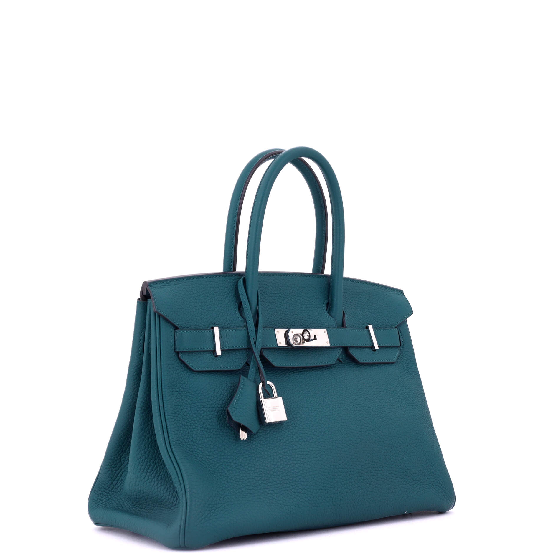 Birkin Handbag Vert Bosphore Togo with Palladium Hardware 25