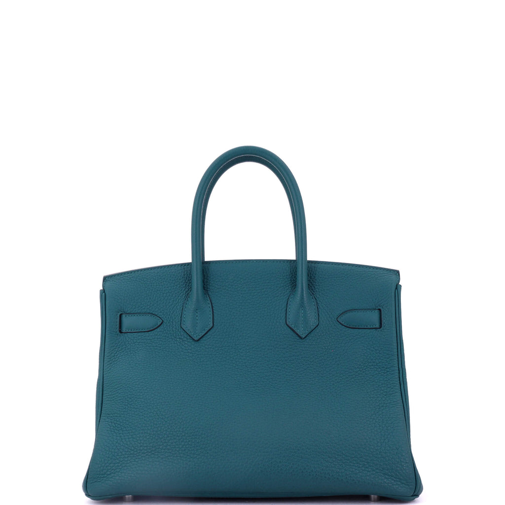 Birkin Handbag Vert Bosphore Togo with Palladium Hardware 25