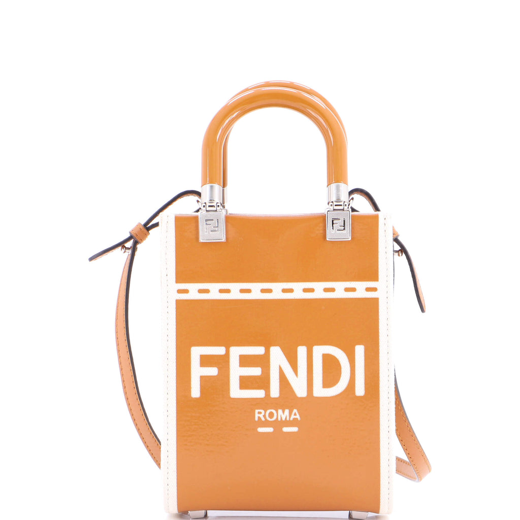 Sunshine Shopper Tote Patent and Canvas Mini