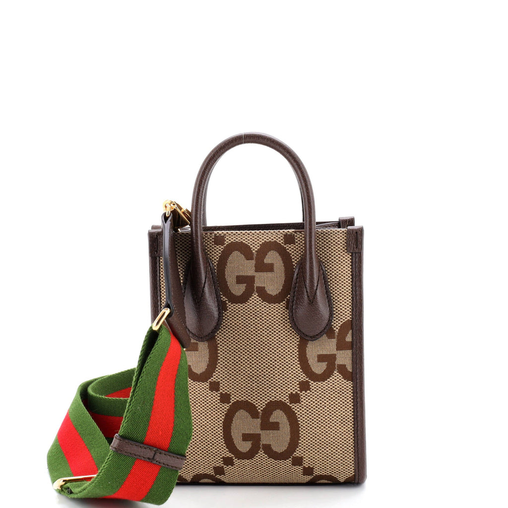 Vertical Tote Jumbo GG Canvas Mini