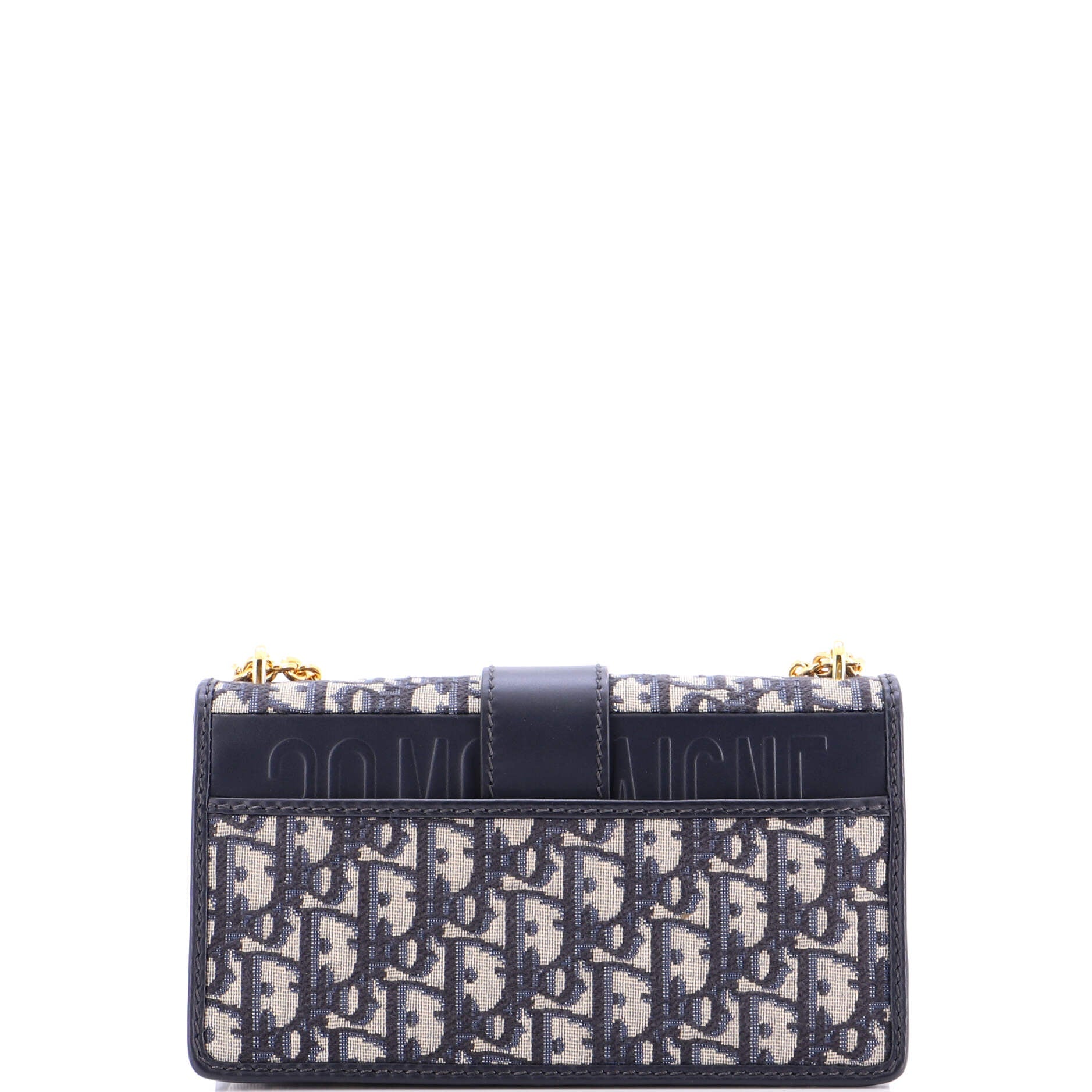30 Montaigne Chain Flap Bag Oblique Canvas East West