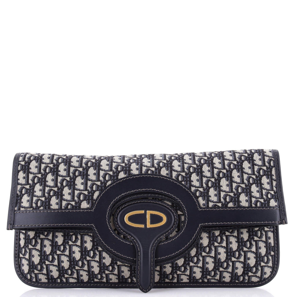 Fold Over Clutch Oblique Canvas