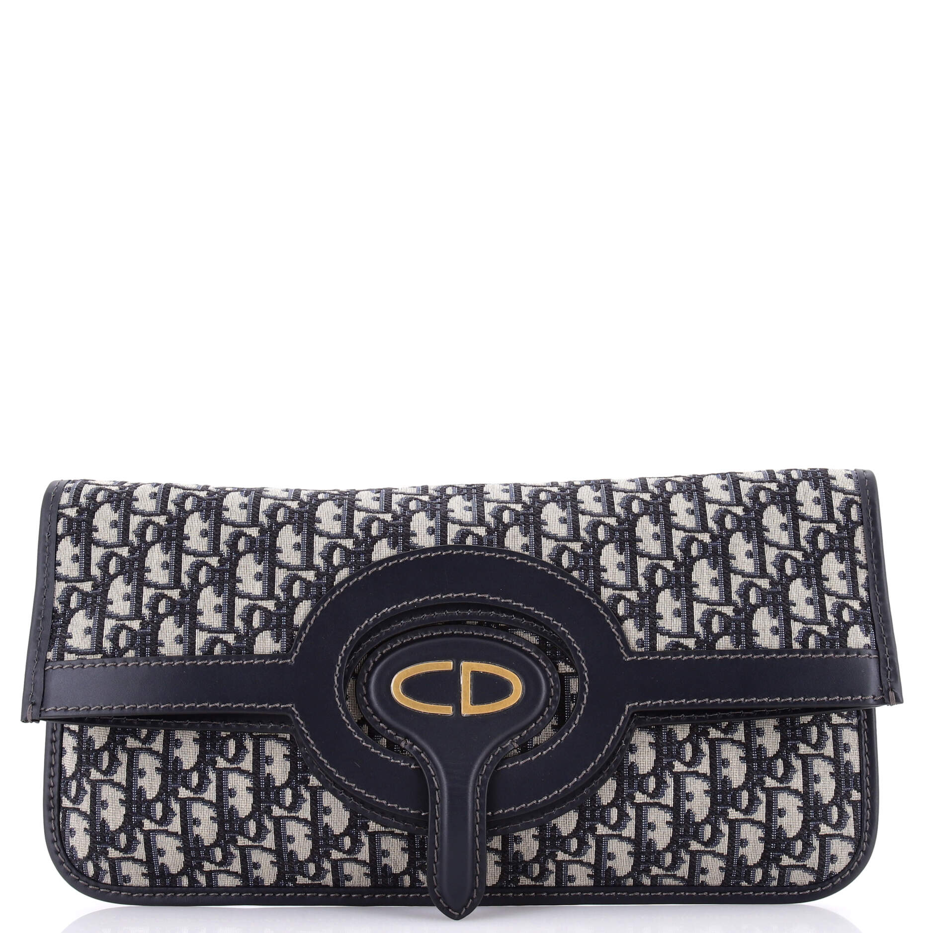Fold Over Clutch Oblique Canvas