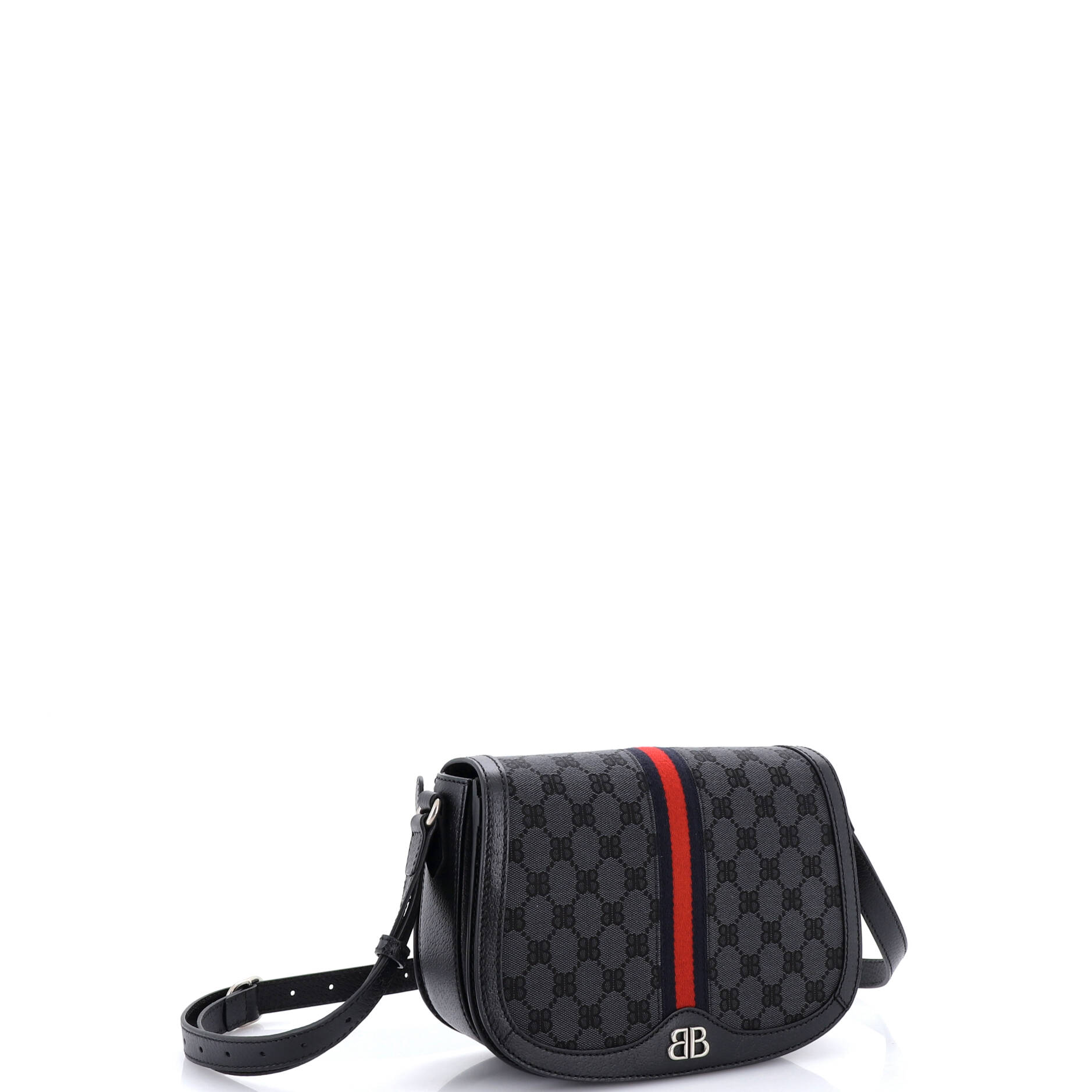 x Balenciaga The Hacker Project Flap Messenger Bag BB Canvas Medium