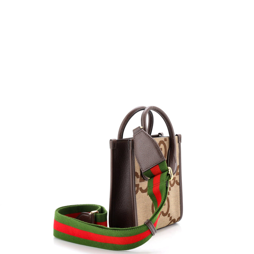 Vertical Tote Jumbo GG Canvas Mini
