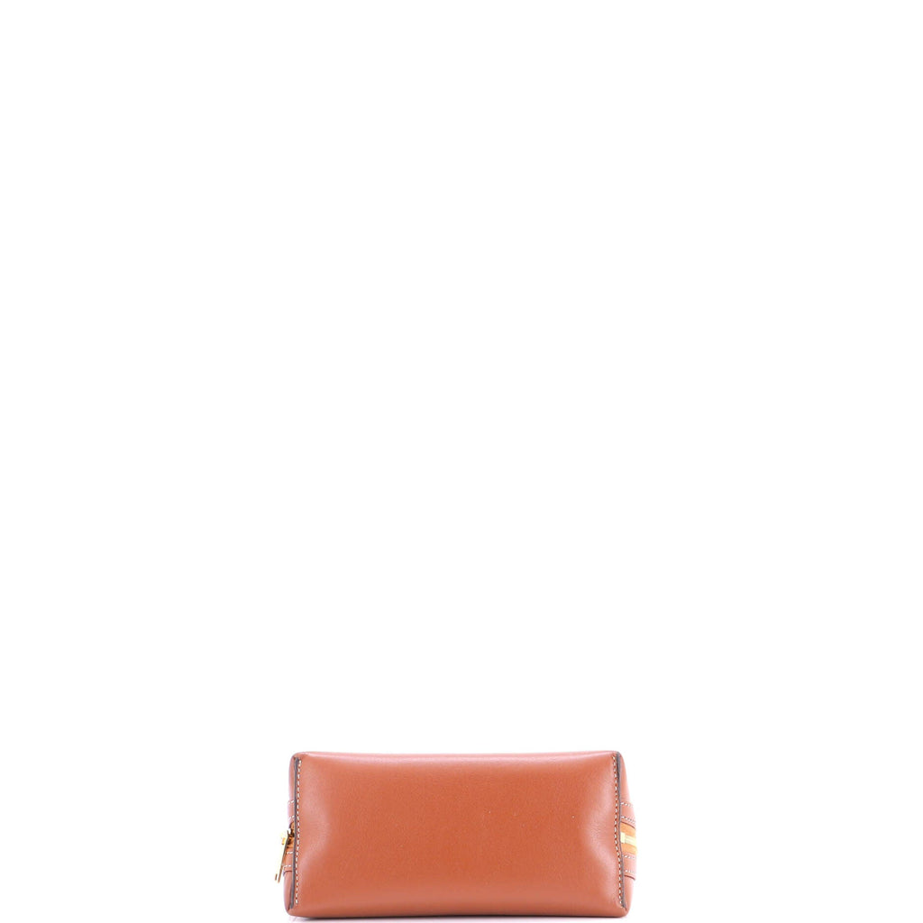Cuir Triomphe Zip Around Chain Clutch Leather