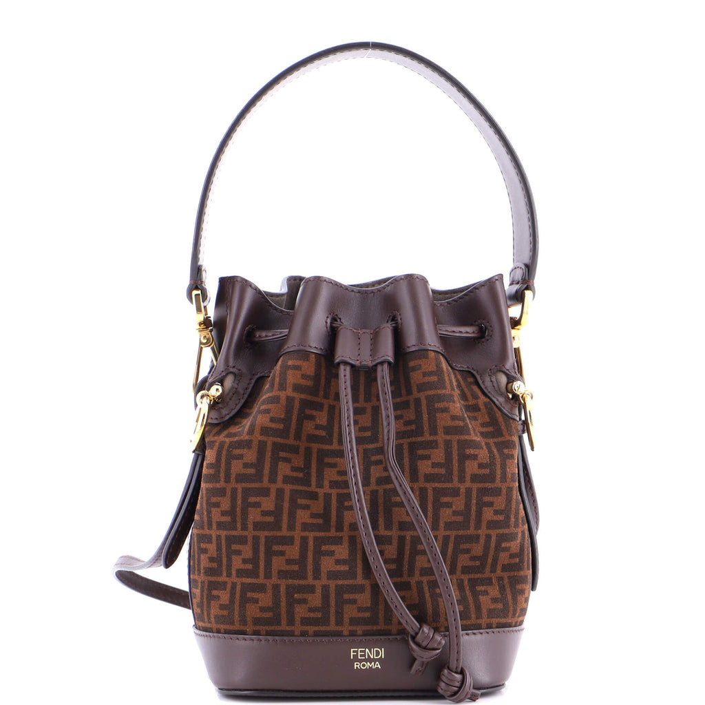 Mon Tresor Bucket Bag Zucca Suede Mini