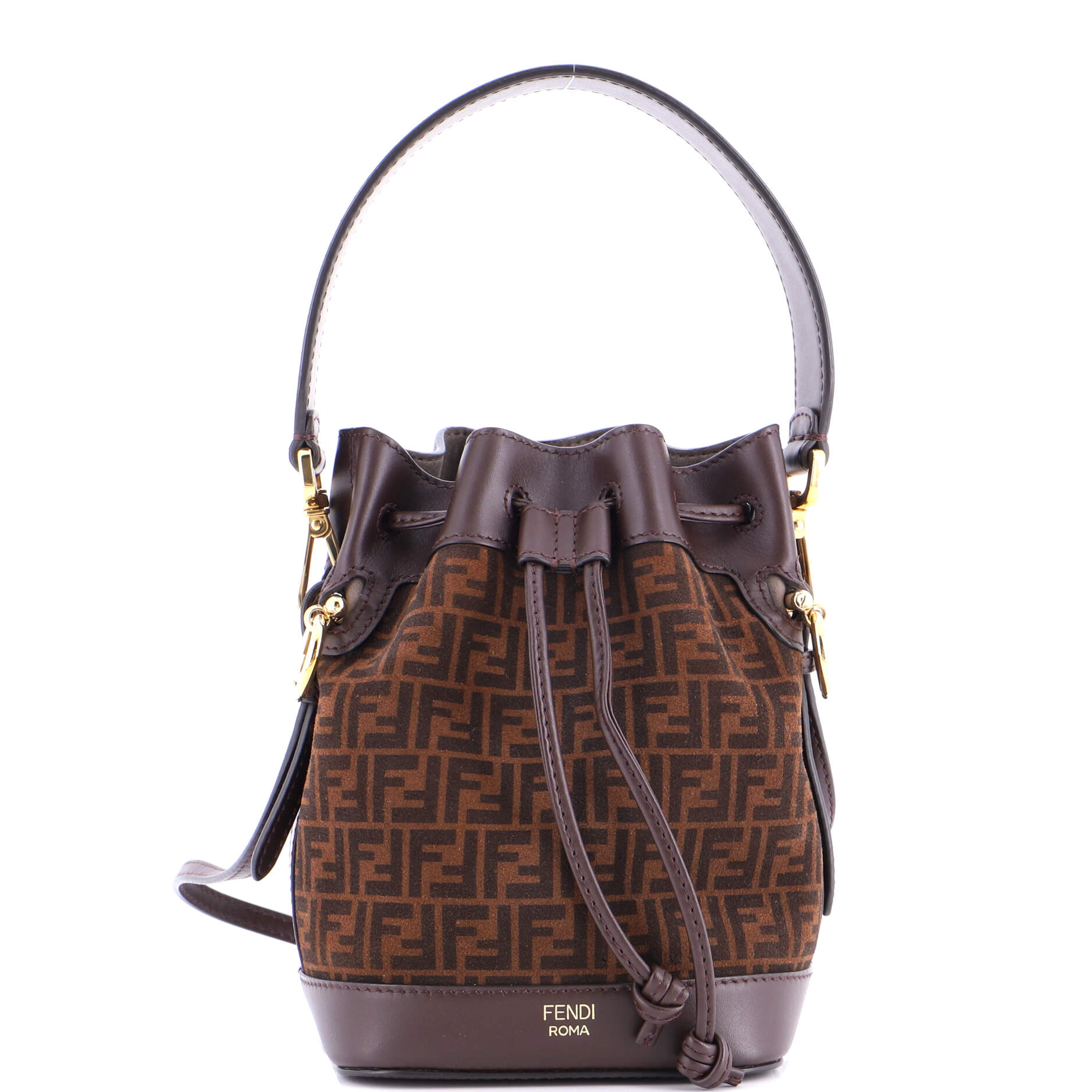 Mon Tresor Bucket Bag Zucca Suede Mini