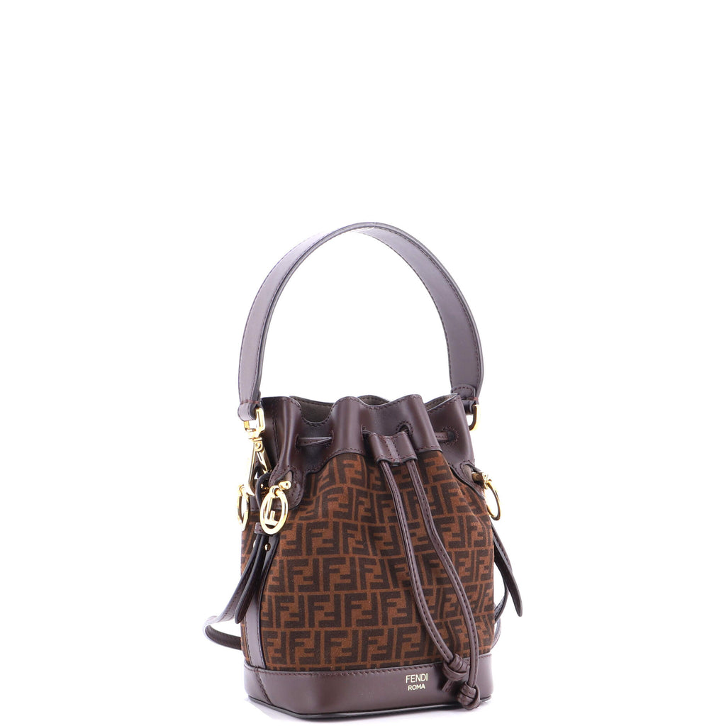 Mon Tresor Bucket Bag Zucca Suede Mini