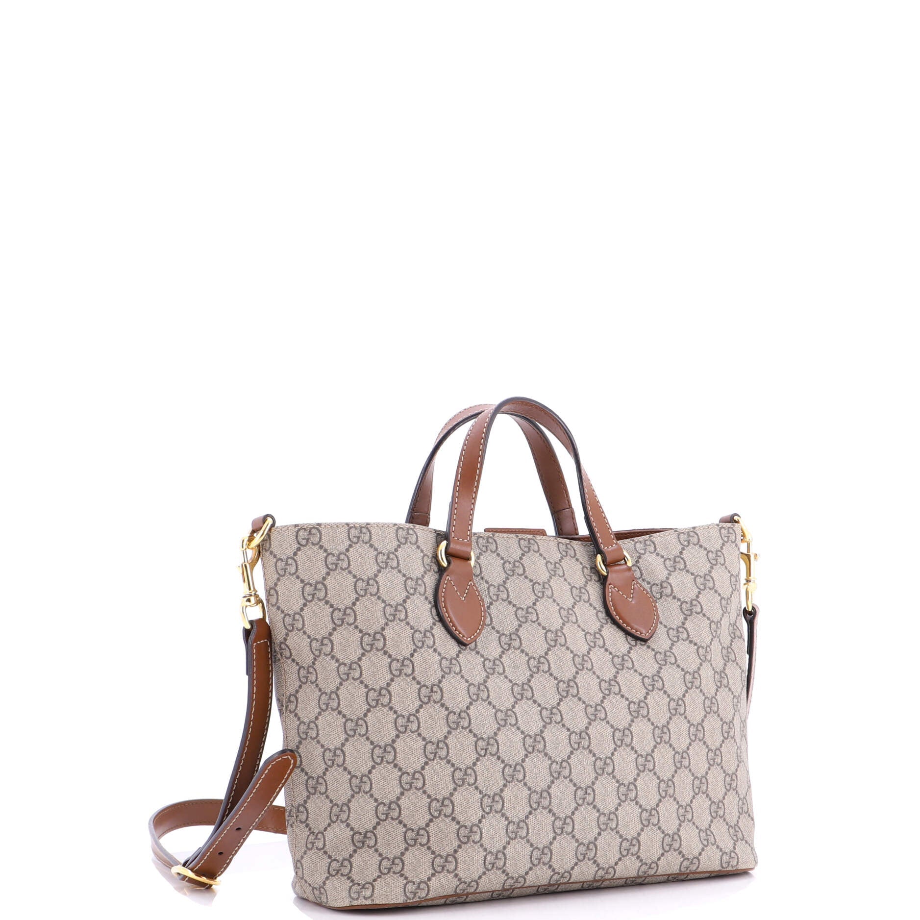 Convertible Soft Tote GG Coated Canvas with Leather Small